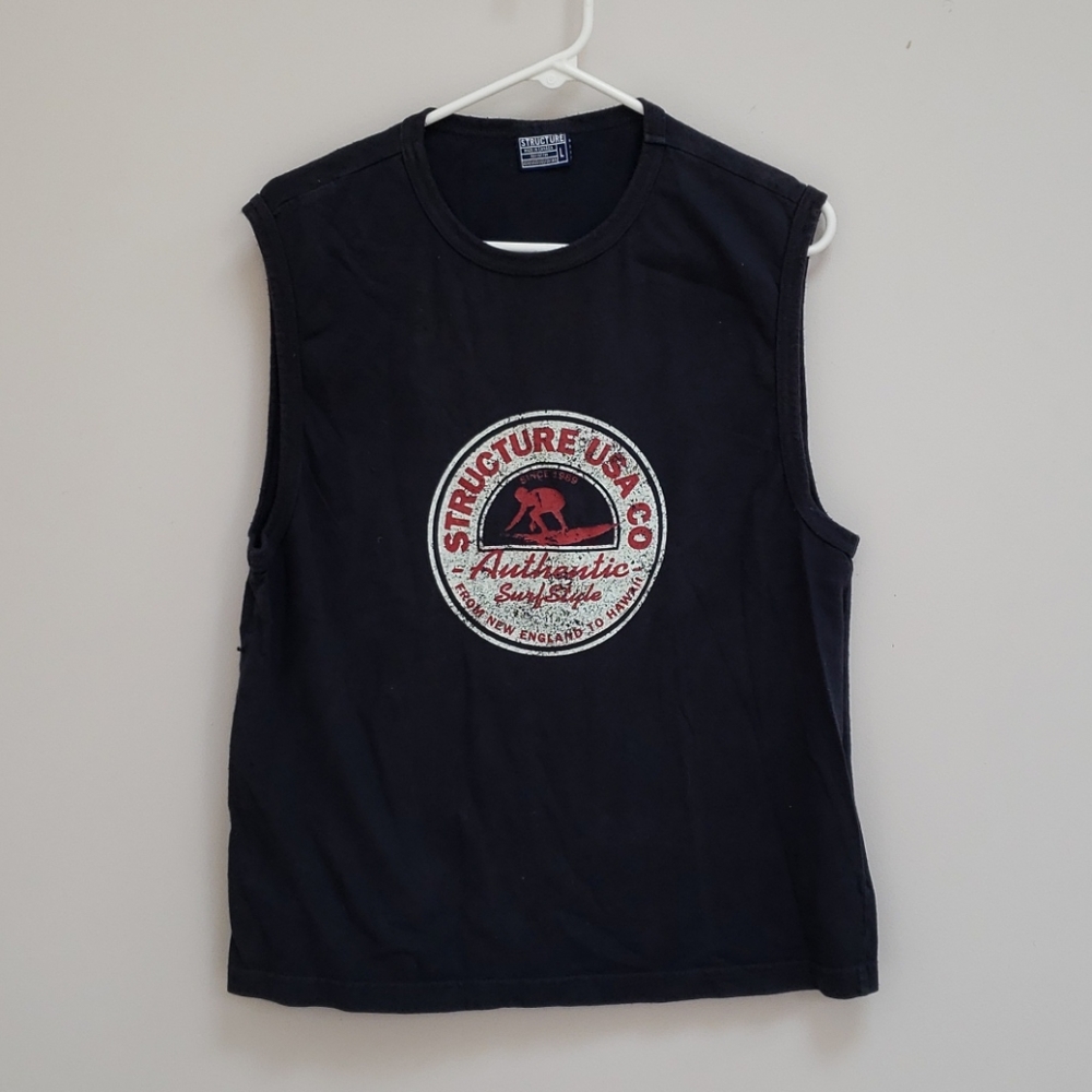 Structure Men Men Sleeveless Shirt Surf Style